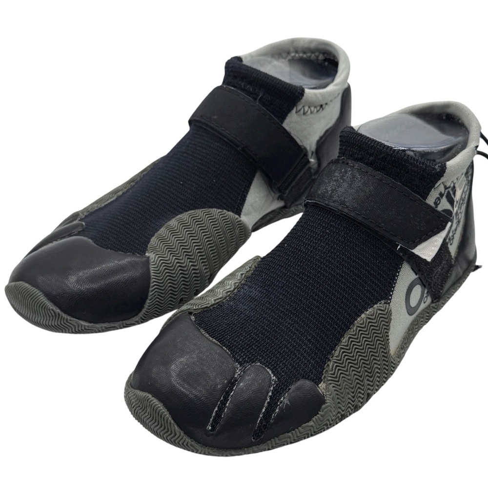O'Neill Men’s Black and Gray 2mm Neoprene Surf Shoes - Size 8